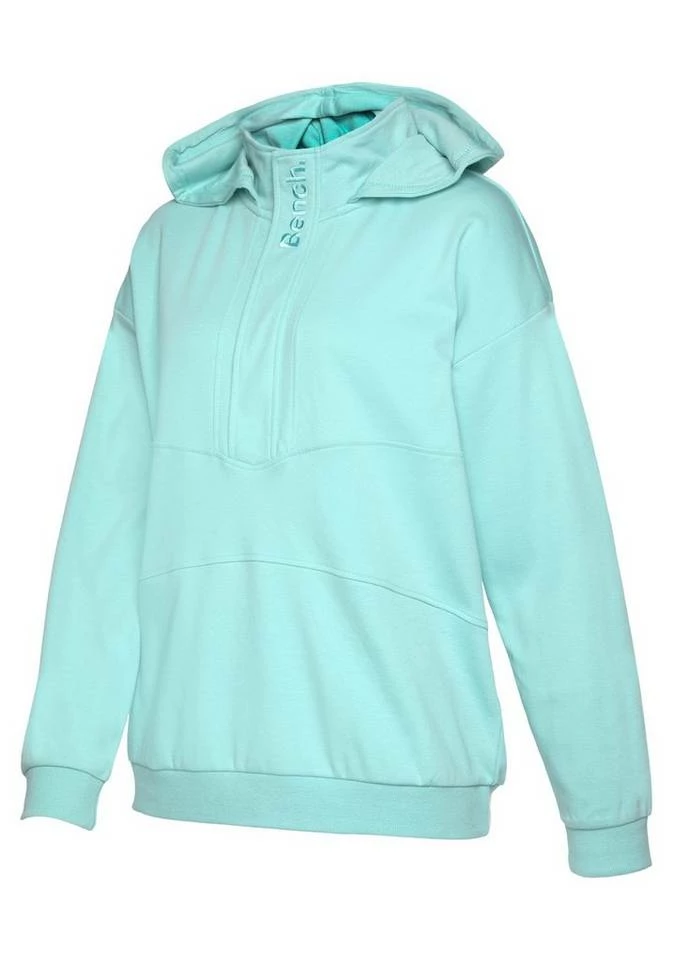 Bench. Kapuzensweatshirt mit Stehkragen und Reißverschluss Schwarz, Türkis 5 Bench. Kapuzensweatshirt mit Stehkragen und Reißverschluss Schwarz, Türkis – Bild 5