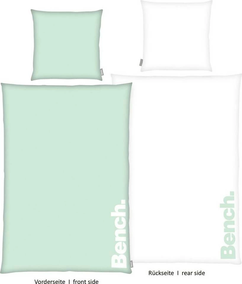 Wendebettwäsche »Bench«, Bench., mit Schriftzug Rosa, Schwarz, Grau, Mint 15 Wendebettwäsche »Bench«, Bench., mit Schriftzug Rosa, Schwarz, Grau, Mint – Bild 15