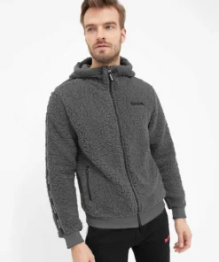Bench. Fleecejacke »Plaint« Stickerei, Sportives Seitenband Schwarz, Navy, Grau -Bench Verkaufsgeschäft c41c5b5c 0516 5db4 9d5a 070661e86464