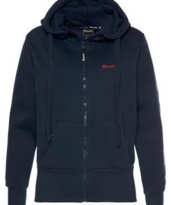 Bench. Sweatjacke »PHINA« mit hochschießendem Kragen Marine, Schwarz, Light-grey, Bordeaux