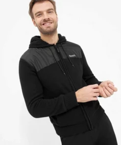 Bench. Funktionsjacke »Dillo« Eleganter Rippstrick, Stickerei Schwarz, Charcoal Marl -Bench Verkaufsgeschäft c764bde4 11fe 5cfa a752 73c6f343464a