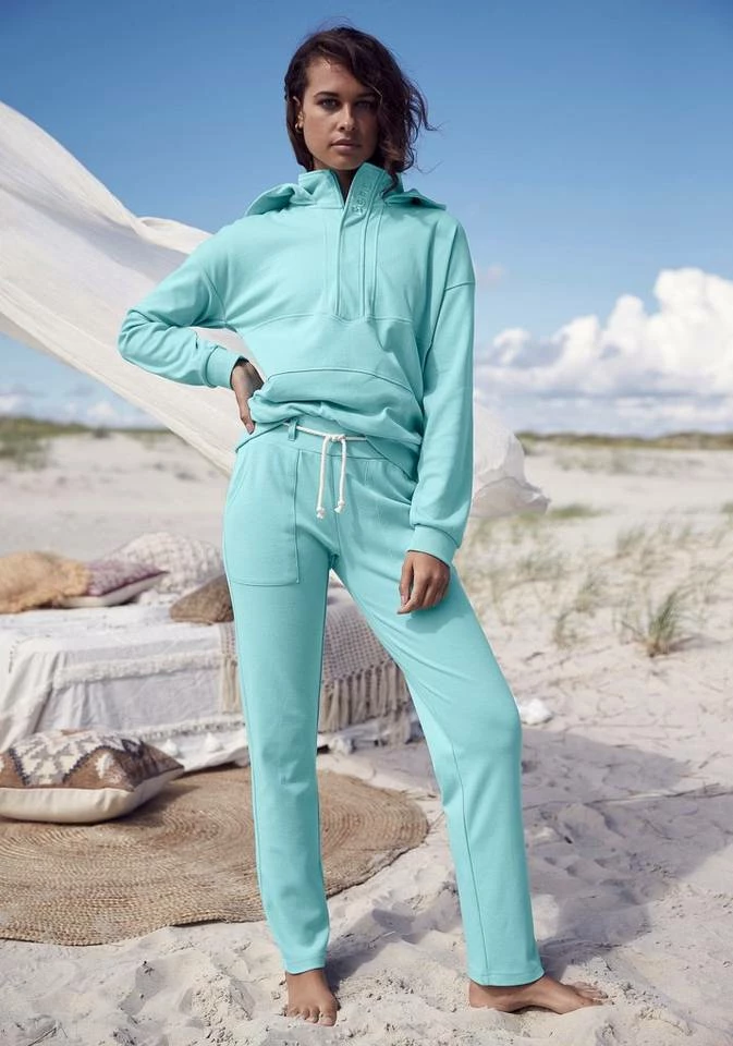 Bench. Kapuzensweatshirt mit Stehkragen und Reißverschluss Schwarz, Türkis 3 Bench. Kapuzensweatshirt mit Stehkragen und Reißverschluss Schwarz, Türkis – Bild 3