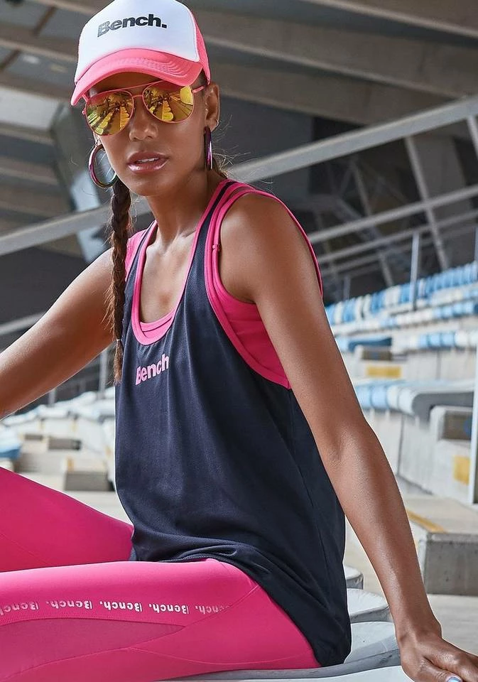 Bench. 2-in-1-Tanktop mit Logodruck Schwarz-blau, Pink-marine 1 Bench. 2-in-1-Tanktop mit Logodruck Schwarz-blau, Pink-marine