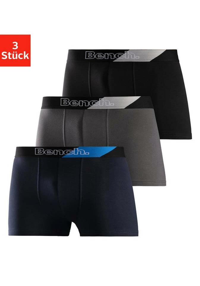 Bench. Boxer (3 Stück) mit modischem Streifen im Webbund Schwarz, Anthrazit | navy | schwarz 1 Bench. Boxer (3 Stück) mit modischem Streifen im Webbund Schwarz, Anthrazit | navy | schwarz