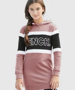 Bench. Sweatkleid mit Kontrasteinsätzen und Kapuze