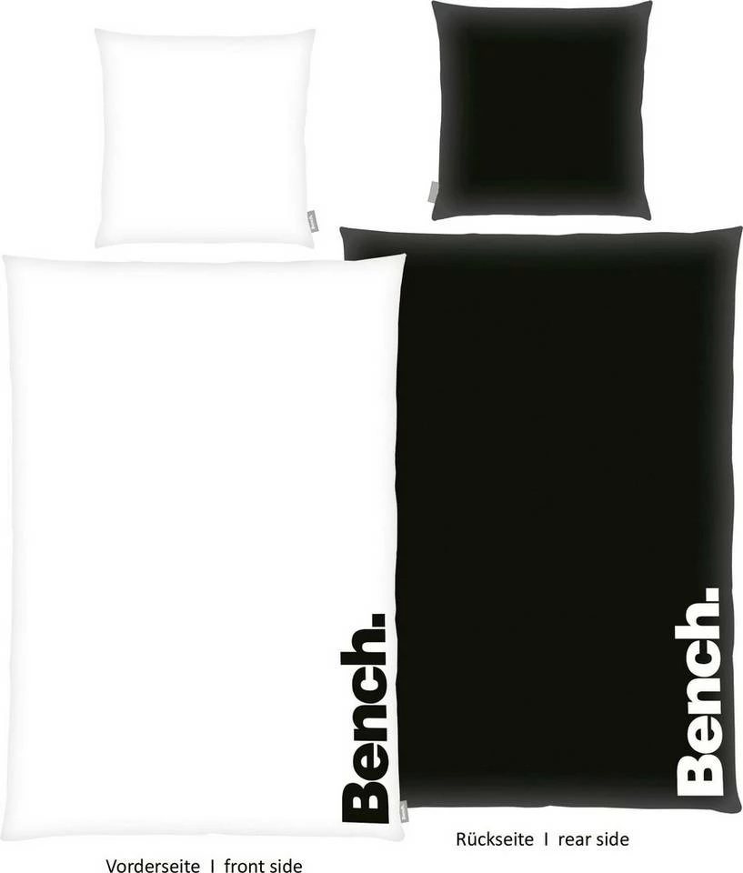 Wendebettwäsche »Bench«, Bench., mit Schriftzug Rosa, Schwarz, Grau, Mint 9 Wendebettwäsche »Bench«, Bench., mit Schriftzug Rosa, Schwarz, Grau, Mint – Bild 9