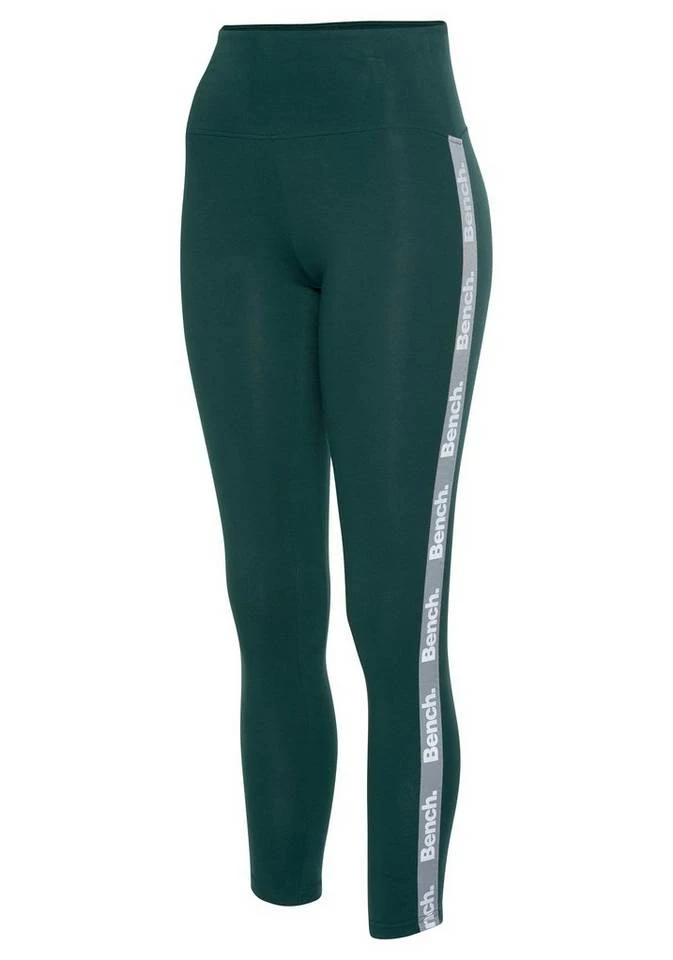 Bench. Leggings mit bedruckten Tapestreifen Dunkelgrün, Schwarz 4 Bench. Leggings mit bedruckten Tapestreifen Dunkelgrün, Schwarz – Bild 4