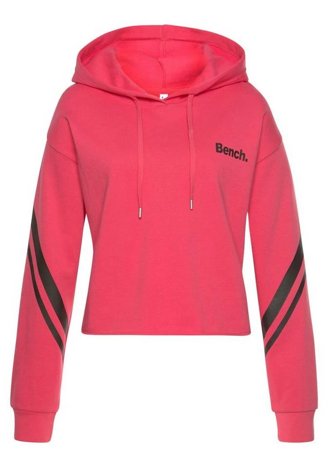 Bench. Kapuzensweatshirt in kurzer Form Schwarz-weiß, Pink-schwarz 2 Bench. Kapuzensweatshirt in kurzer Form Schwarz-weiß, Pink-schwarz – Bild 2